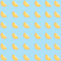 Illustrated background of cut oranges