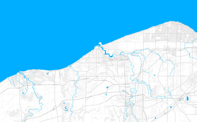Fototapeta premium Rich detailed vector map of Lorain, Ohio, USA