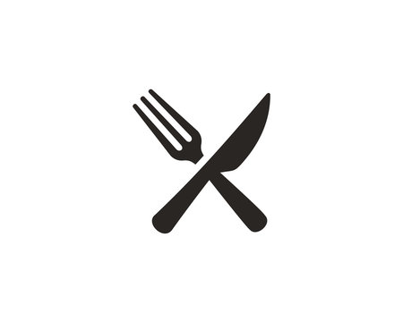 Fork and knife icon symbol vector