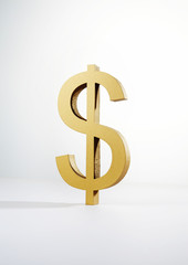 Dollar on white background.