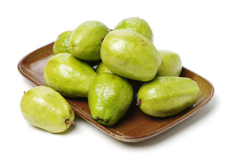 Pink guava isolated on white background