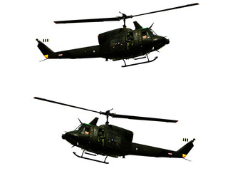 Fototapeta premium Rotary wing aircraft, aircraft, helicopter. White background
