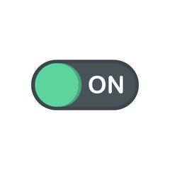 On toggle switch button.