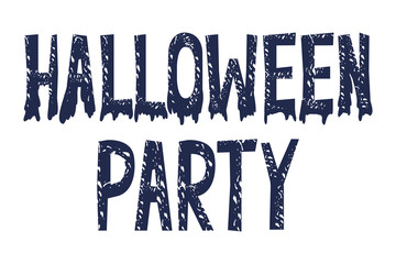halloween party celebration calligraphy message