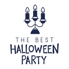 chandelier with candles calligraphy message