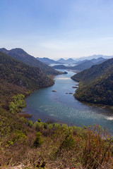 Naklejka na ściany i meble Panoramic view of Skadar Lake, Montenegro