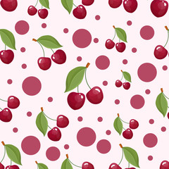 Cherry Seamless Pattern Template