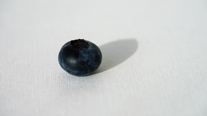 close up view on fresh blueberry on white background