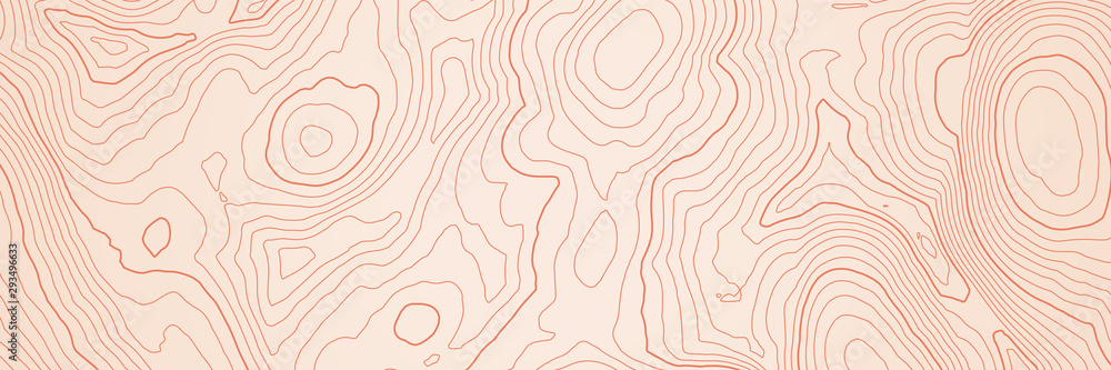 Aufkleber Abstract topographic map background with height lines