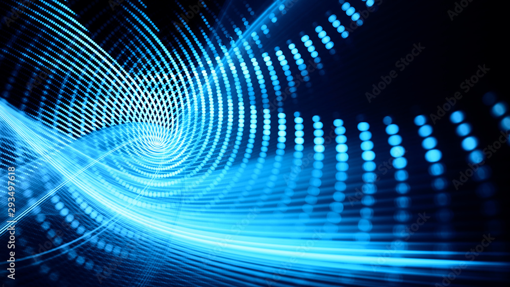 Fototapete abstract background element. fractal graphics series. composition of glowing lines and mosaic halfto