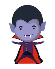 cute little boy with dracula costume