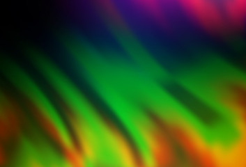 Dark Multicolor, Rainbow vector template with bent lines.