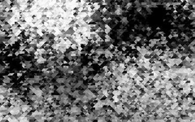 Dark Silver, Gray vector pattern in polygonal style. Glitter abstract illustration with triangular shapes. Template for wallpapers.