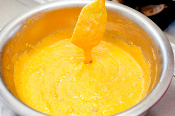 パンプキンパンケーキの生地