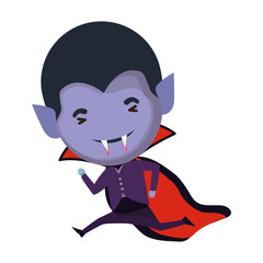cute little boy with dracula costume