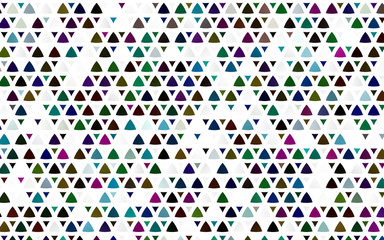 Fototapeta na wymiar Light Multicolor, Rainbow vector seamless template with crystals, triangles. Glitter abstract illustration with triangular shapes. Trendy design for wallpaper, fabric makers.