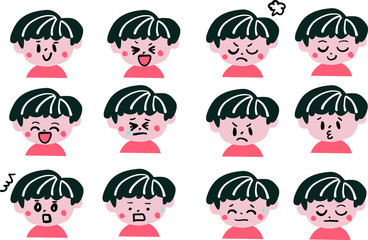 男の子　表情セット