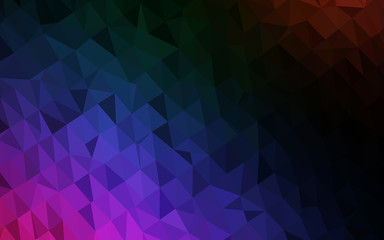 Dark Multicolor, Rainbow vector abstract polygonal cover. Colorful illustration in abstract style with gradient. New texture for your design.