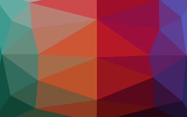 Dark Multicolor, Rainbow vector polygonal template. Shining colored illustration in a Brand new style. The best triangular design for your business.