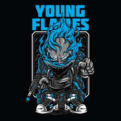 Young Flames Illustration