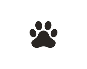 Paw print icon symbol vector