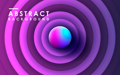 Radial circle purple gradient abstract geometric background