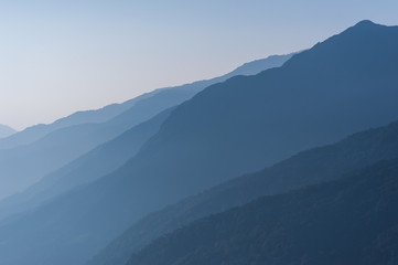 Beautiful Bhutanese mountain range