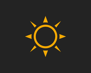 Sun icon symbol vector