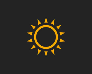 Sun icon symbol vector