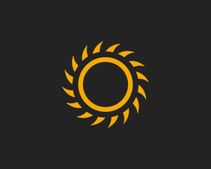Sun icon symbol vector