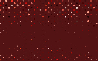 Light Red vector pattern with spheres. Modern abstract illustration with colorful water drops. Template for your brand book.