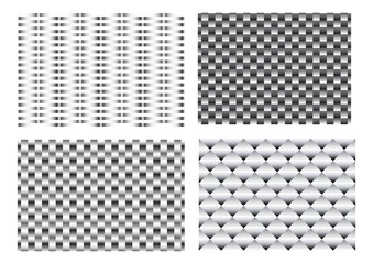 Seamless 3D weave metal pattern for texture vector