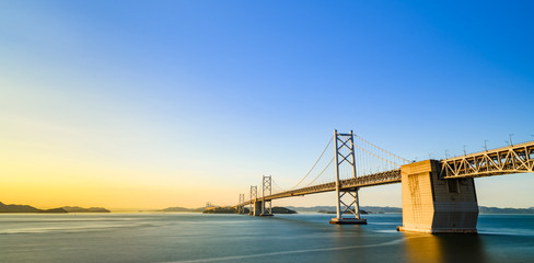 Fototapeta premium Seto-Ohashi Bridge Panorama, Japan
