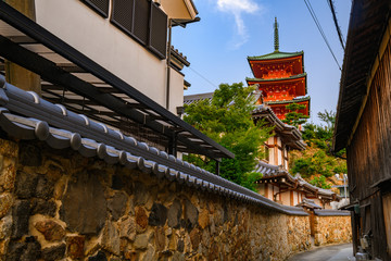 Fototapeta na wymiar Saikoji Temple pagoda, Shodoshima Island, Kagawa, Japan