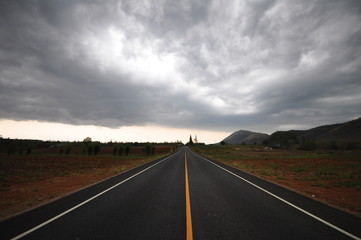 Beautiful asphalt road in thailand