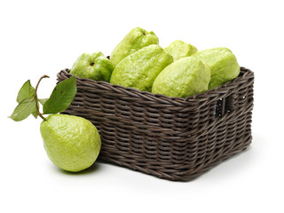 feijoa cut on white background