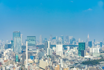 東京　都市景観　高層ビルからの眺め
