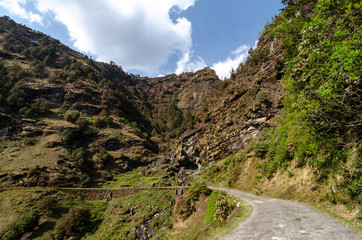 Road to Tungnath Peak near  Chopta,Uttarakhand,India