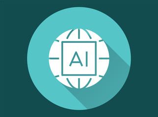 Artificial intelligence - vector icon for graphic and web design.