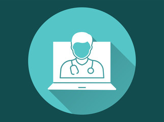 Doctor - vector icon for graphic and web design.
