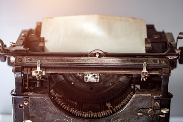 Fototapeta na wymiar Close up of vintage retro styled typewriter.