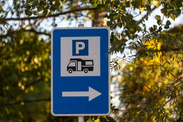 Señal de zona para autocaravanas