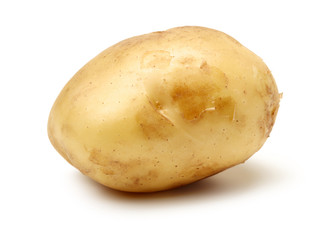 New potato isolated on white background 