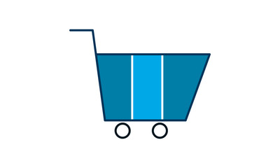 Shopping cart icon for online and retail shopping