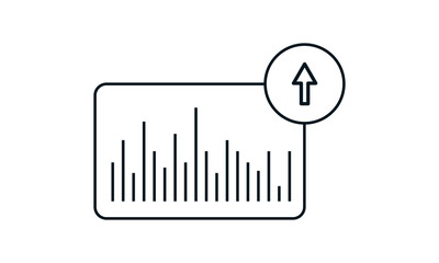 Growth icon. Simple flat symbol. Perfect  pictogram illustration on white background.