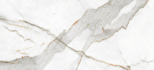 White Carrara Marble Texture Background With Curly Grey Colored Veins, It Can Be Used For Interior-Exterior Home Decoration and Ceramic Decorative Tile Surface, Wallpaper, Architectural Slab. - obrazy, fototapety, plakaty