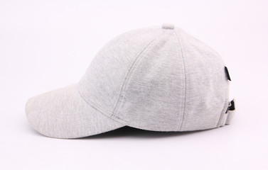 White baseball cap isolated on white background.