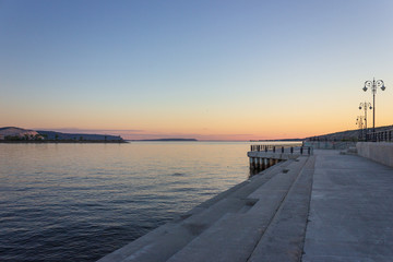 sunset on the Volga river