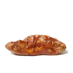 roasted sweet potatoes on a white background 