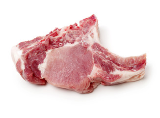 Raw Pork Ribs Isolated On White Background